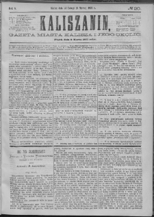 Kaliszanin : gazeta miasta Kalisza i jego okolic