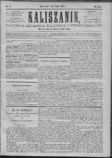 Kaliszanin : gazeta miasta Kalisza i jego okolic