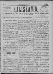 Kaliszanin : gazeta miasta Kalisza i jego okolic