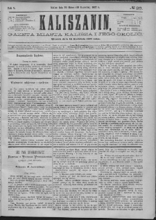 Kaliszanin : gazeta miasta Kalisza i jego okolic