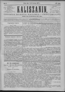 Kaliszanin : gazeta miasta Kalisza i jego okolic