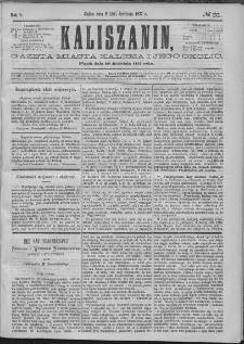 Kaliszanin : gazeta miasta Kalisza i jego okolic
