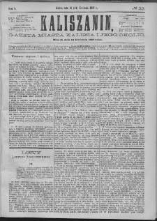 Kaliszanin : gazeta miasta Kalisza i jego okolic