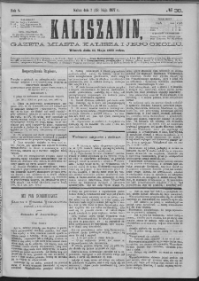 Kaliszanin : gazeta miasta Kalisza i jego okolic