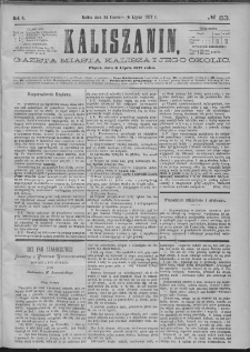 Kaliszanin : gazeta miasta Kalisza i jego okolic