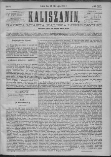 Kaliszanin : gazeta miasta Kalisza i jego okolic