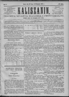 Kaliszanin : gazeta miasta Kalisza i jego okolic