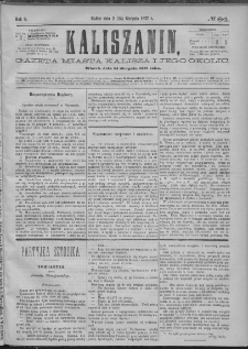 Kaliszanin : gazeta miasta Kalisza i jego okolic