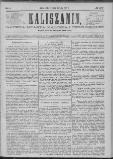 Kaliszanin : gazeta miasta Kalisza i jego okolic