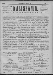 Kaliszanin : gazeta miasta Kalisza i jego okolic
