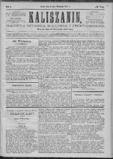 Kaliszanin : gazeta miasta Kalisza i jego okolic