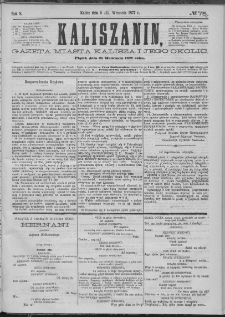 Kaliszanin : gazeta miasta Kalisza i jego okolic