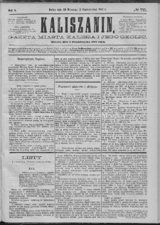 Kaliszanin : gazeta miasta Kalisza i jego okolic