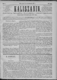 Kaliszanin : gazeta miasta Kalisza i jego okolic