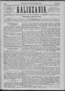 Kaliszanin : gazeta miasta Kalisza i jego okolic