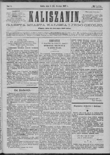 Kaliszanin : gazeta miasta Kalisza i jego okolic