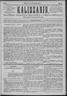 Kaliszanin : gazeta miasta Kalisza i jego okolic