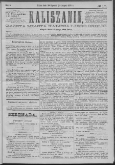 Kaliszanin : gazeta miasta Kalisza i jego okolic