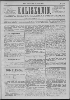 Kaliszanin : gazeta miasta Kalisza i jego okolic