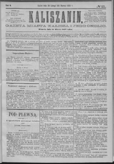 Kaliszanin : gazeta miasta Kalisza i jego okolic