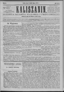 Kaliszanin : gazeta miasta Kalisza i jego okolic