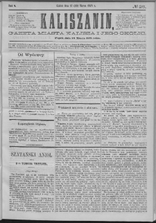 Kaliszanin : gazeta miasta Kalisza i jego okolic