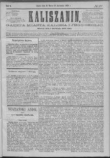Kaliszanin : gazeta miasta Kalisza i jego okolic