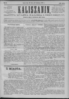 Kaliszanin : gazeta miasta Kalisza i jego okolic