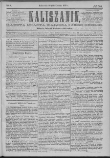 Kaliszanin : gazeta miasta Kalisza i jego okolic