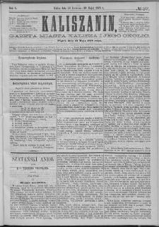 Kaliszanin : gazeta miasta Kalisza i jego okolic