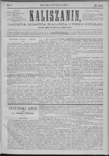 Kaliszanin : gazeta miasta Kalisza i jego okolic