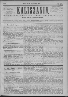 Kaliszanin : gazeta miasta Kalisza i jego okolic
