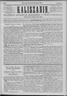 Kaliszanin : gazeta miasta Kalisza i jego okolic