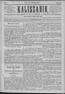 Kaliszanin : gazeta miasta Kalisza i jego okolic