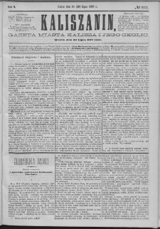 Kaliszanin : gazeta miasta Kalisza i jego okolic