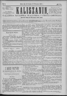 Kaliszanin : gazeta miasta Kalisza i jego okolic