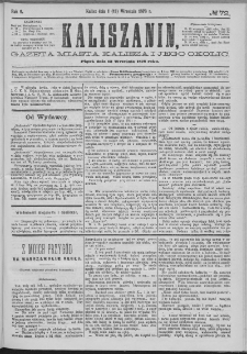 Kaliszanin : gazeta miasta Kalisza i jego okolic