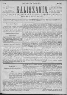 Kaliszanin : gazeta miasta Kalisza i jego okolic