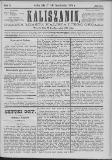 Kaliszanin : gazeta miasta Kalisza i jego okolic
