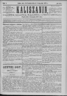 Kaliszanin : gazeta miasta Kalisza i jego okolic