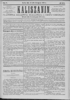 Kaliszanin : gazeta miasta Kalisza i jego okolic