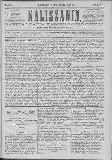 Kaliszanin : gazeta miasta Kalisza i jego okolic