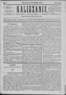 Kaliszanin : gazeta miasta Kalisza i jego okolic