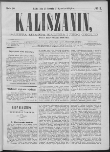 Kaliszanin : gazeta miasta Kalisza i jego okolic