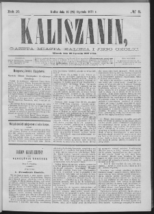 Kaliszanin : gazeta miasta Kalisza i jego okolic