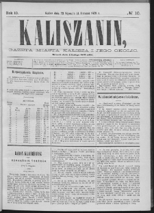 Kaliszanin : gazeta miasta Kalisza i jego okolic