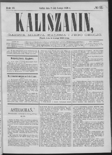 Kaliszanin : gazeta miasta Kalisza i jego okolic