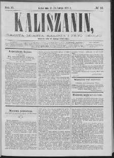 Kaliszanin : gazeta miasta Kalisza i jego okolic