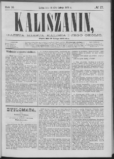 Kaliszanin : gazeta miasta Kalisza i jego okolic