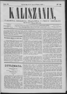 Kaliszanin : gazeta miasta Kalisza i jego okolic